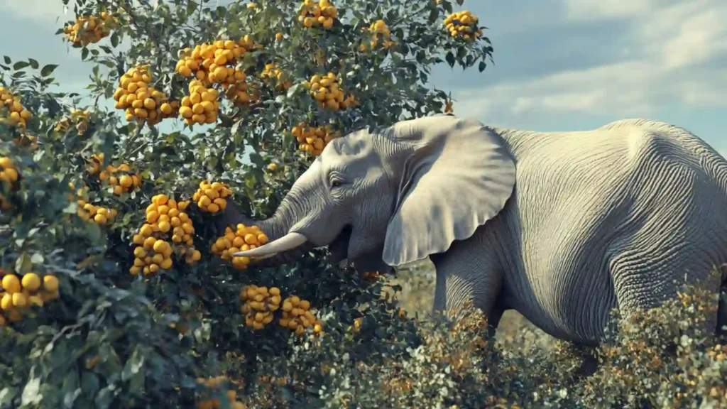 Elephants love getting drunk on over-ripe Marula fruits