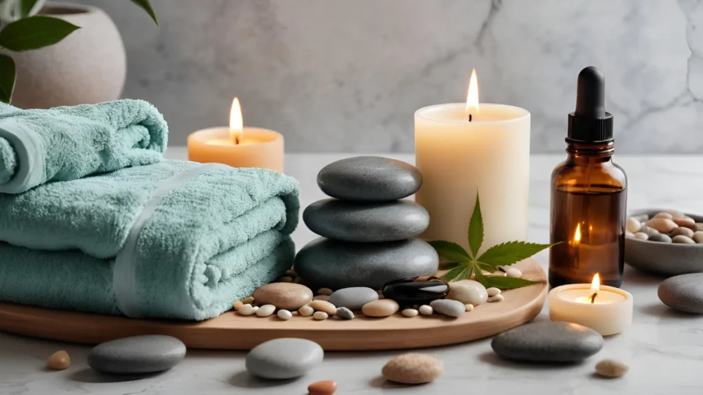 Get a Spa experience at home with your own CBD Massage Candle