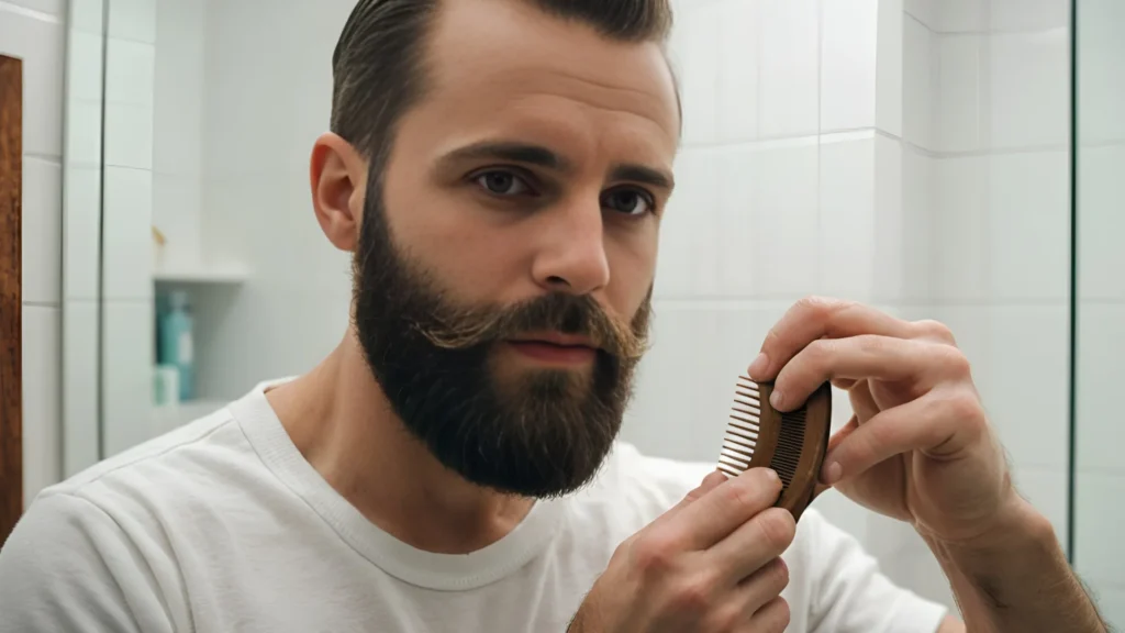 Use a comb to style your Conditioning Beard Balm