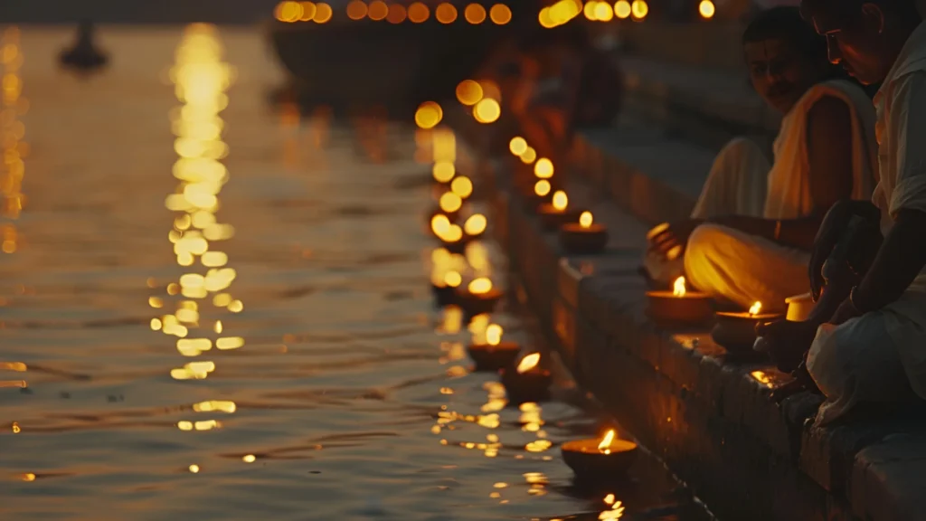 Drinking Bhang by the river Ganges