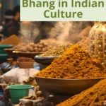 A market stall laden with an exotic array of spices used to make Bhang, a part of cannabis culture in India