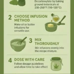 Infographic for the top 5 tips for making flawless botanical-infused treats.