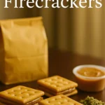 a group of crackers with a brown bag and a brown bag