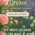 A garden scene of roses, lavender and jasmine.