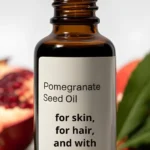 a bottle of pomegranate seed oil