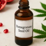 a bottle of pomegranate seed oil