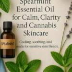Spearmint oil for soothing skincare.