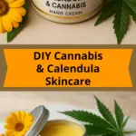 Cannabis and calendula skincare products