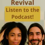 A woman massaging a small amount of Tigernut oil through her hair and a man massaging Tigernut oil through his beard.