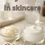 A bowl of soy wax flakes and a jar of moisturiser.