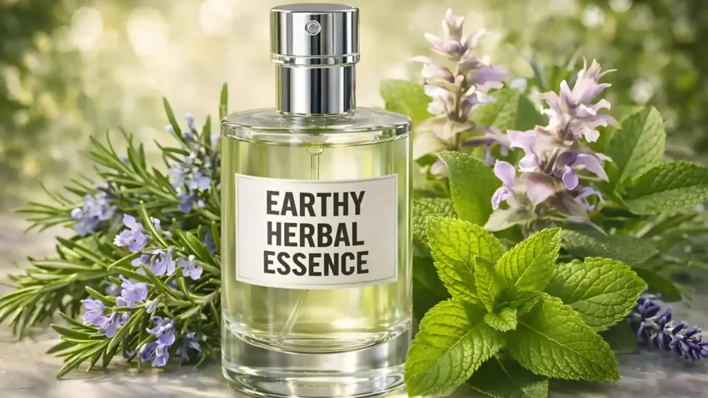 DIY Colognes for Men Earthy Herbal Essence with fresh rosemary, clary sage, and peppermint.