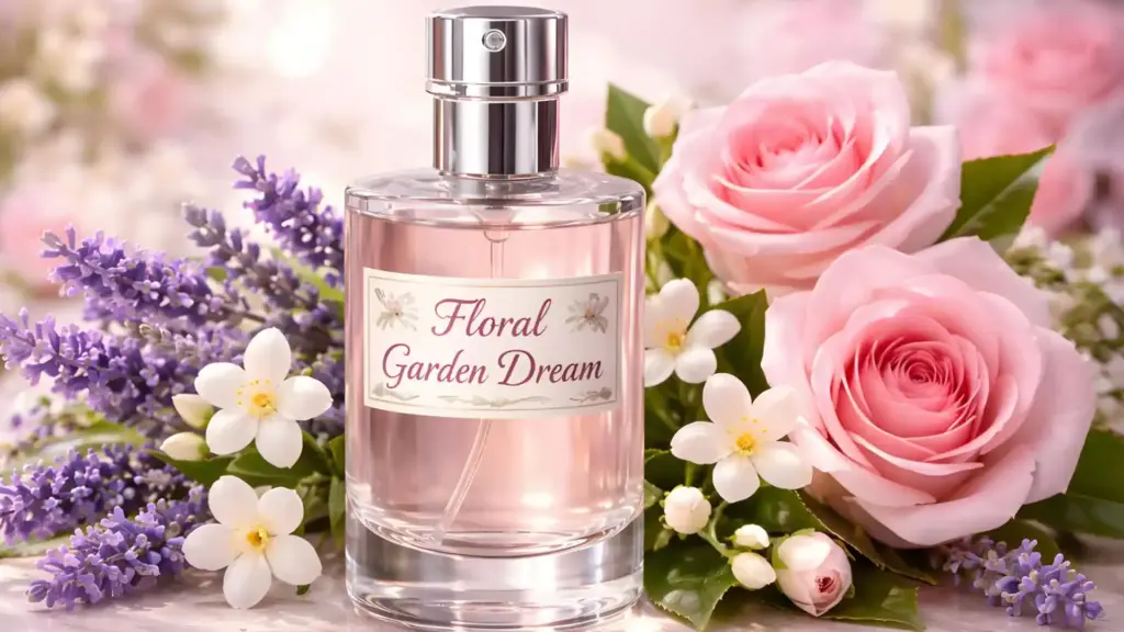DIY Colognes for Men Floral Garden Dream with fresh roses, lavender and jasmine.