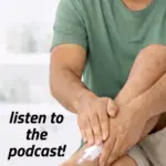 A man applying cannabis foot cream to his foot.