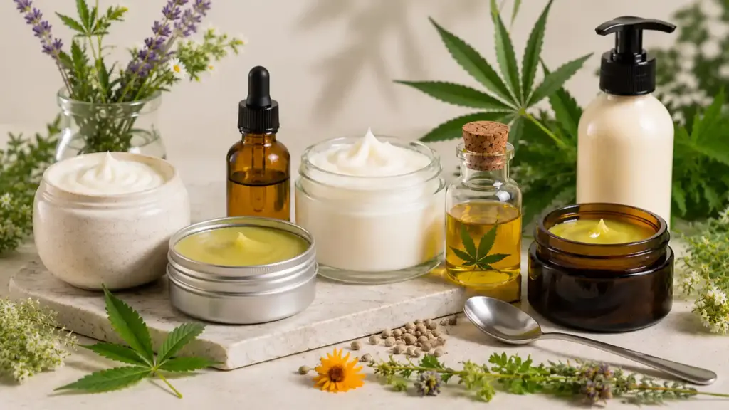Cannabis topicals, infused oils, balms, creams and lotions.