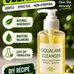 A bottle of squalane cleanser.